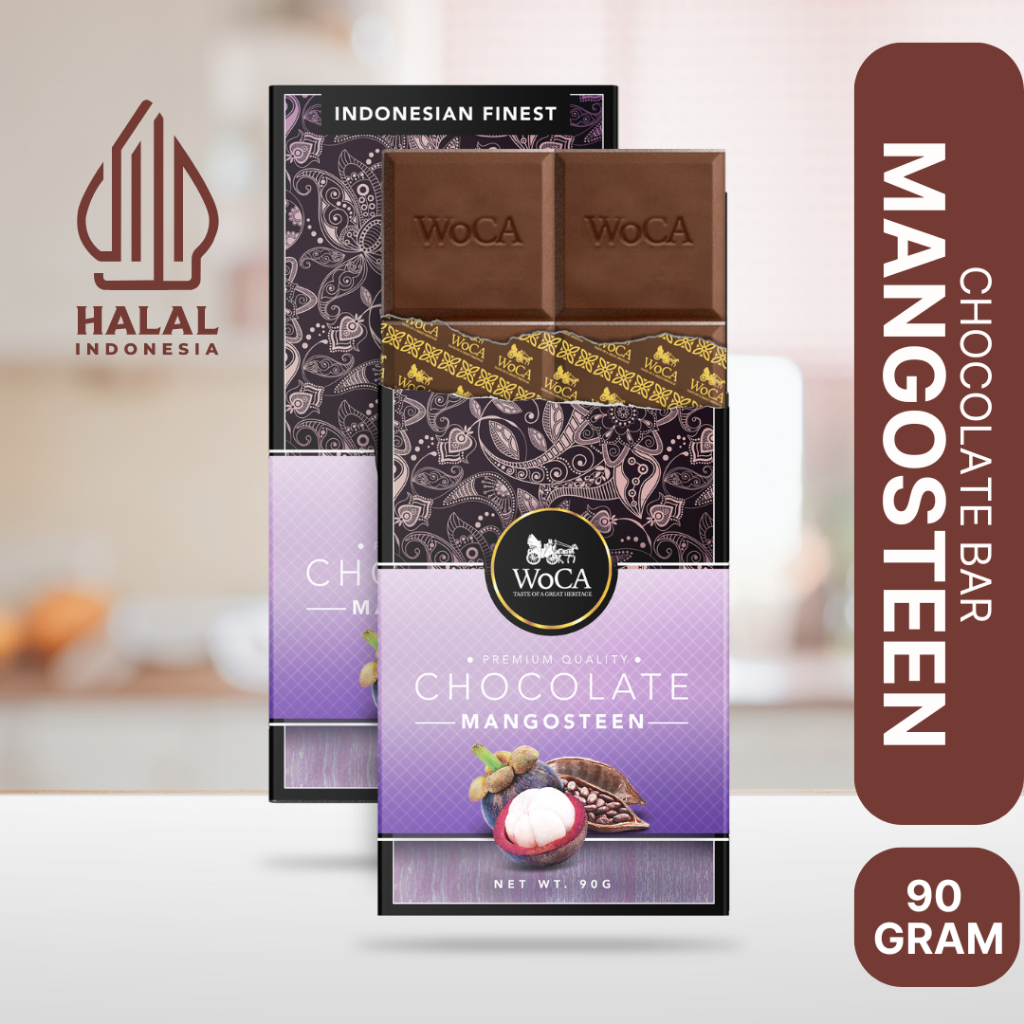 

WoCA Coklat Manggis Premium Chocolate Bar 90 gram