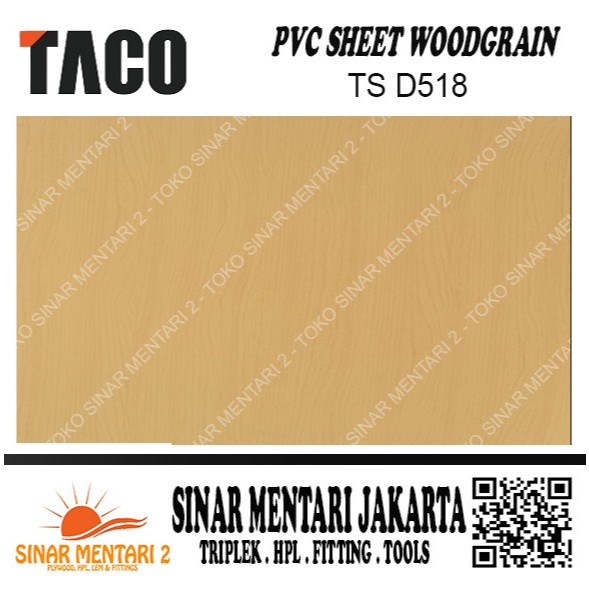 TACO SHEET PVC WOODGRAIN TS D518
