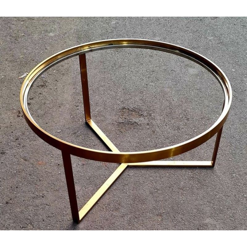 Meja tamu kaki stainless gold mewah blm termasuk marmer/Meja tamu stainless gold/Kaki meja tamu stai