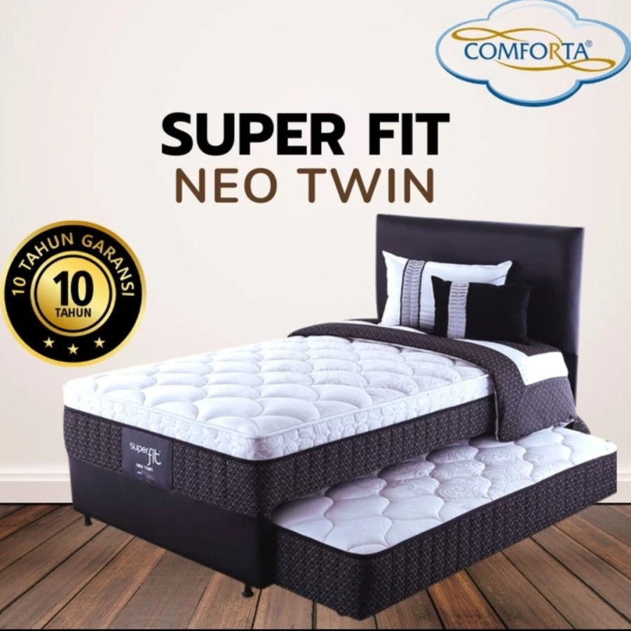 COMFORTA Kasur springbed 2in1 COMFORTA SUPERFIT NEO TWIN kasur sorong kasur anak 90/100/120