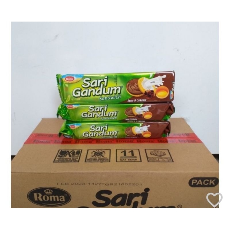 

roma sari gandum biskuit utuh dengan susu sumber vitamin b1,b2,b6,b12