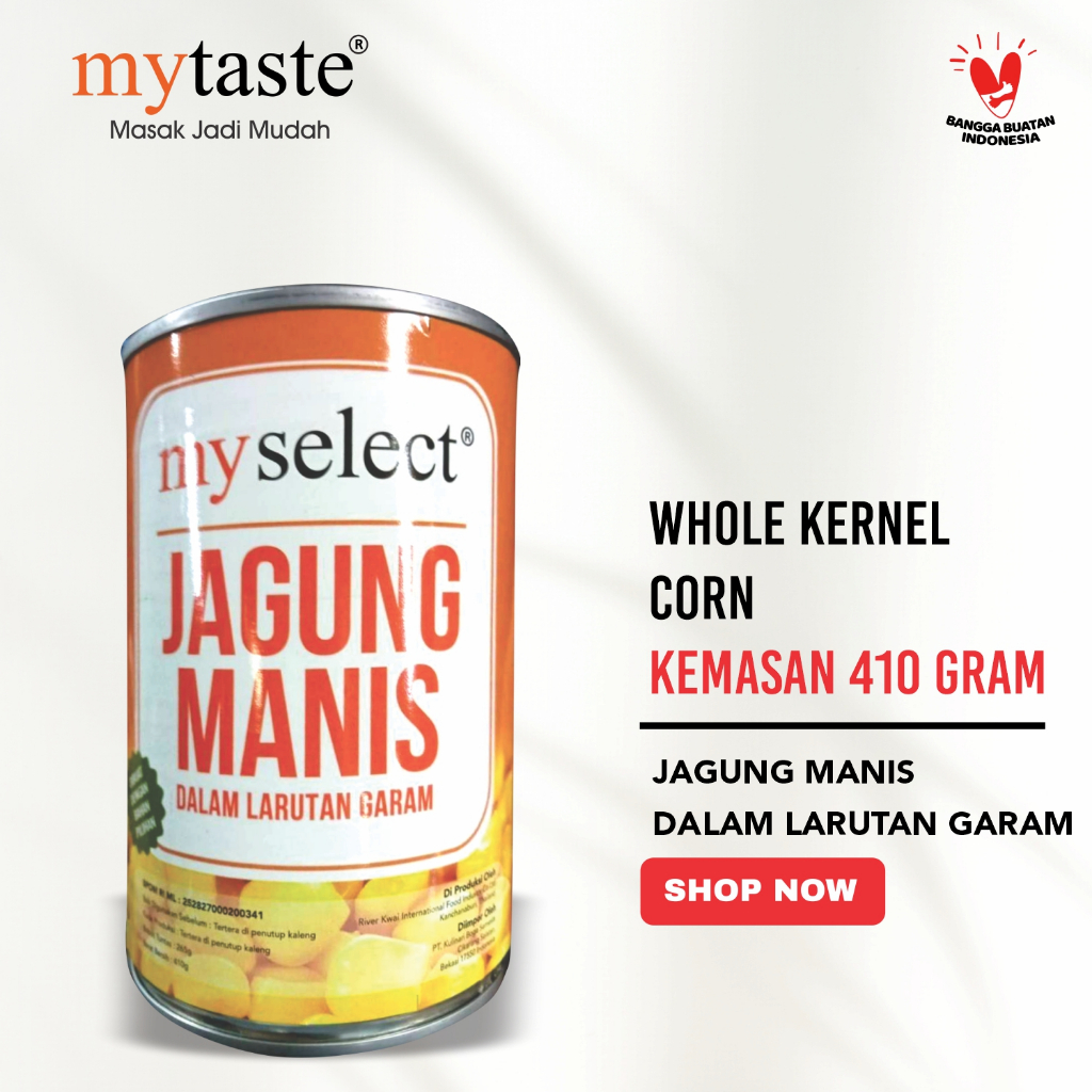 

Myselect Whole Kernel Corn 410 gram - Jagung Manis
