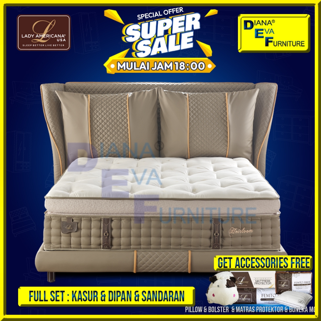 Lady Americana Heirloom Full Set Kasur Springbed