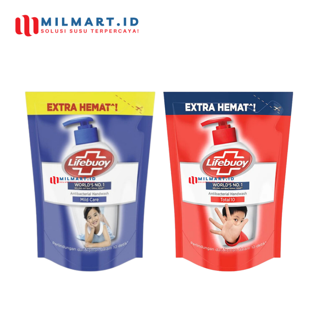 LIFEBUOY HANDWASH TOTAL10 HAND WASH MILD CARE 180 ML REFILL PENCUCI TANGAN