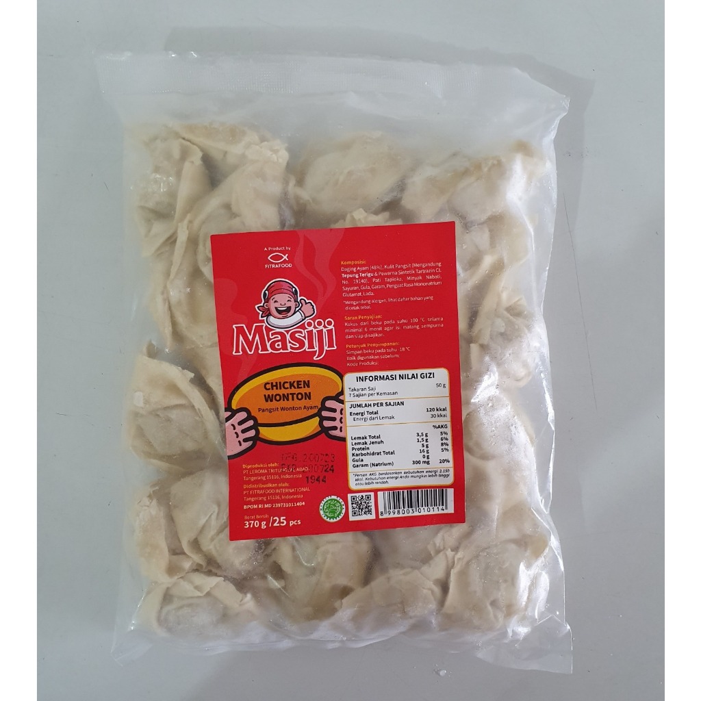 

Masiji Chicken Wonton/Pangsit Ayam Isi 25 Pcs