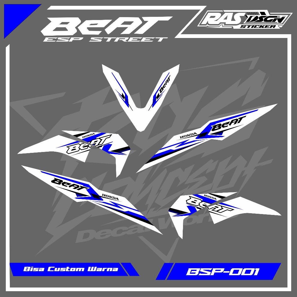 Striping Transparan Custom Beat Esp Beat Street / Striping Custom Beat Street Esp / Bisa Cusom Tamba