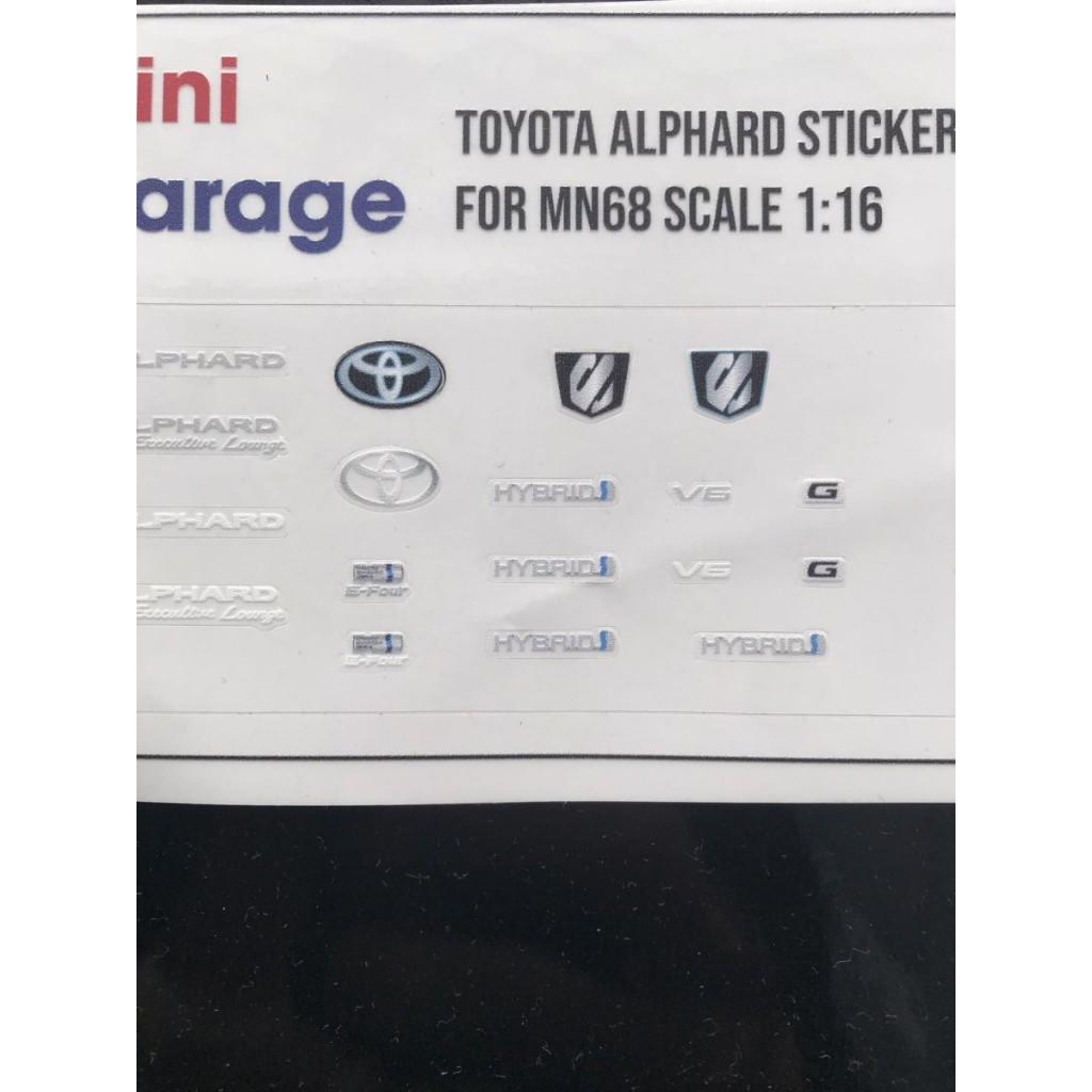 Sticker RC MN68 drift Toyota Alphard skala 1:12