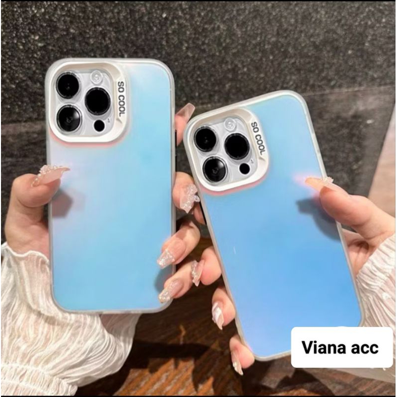 SLICON POLYCARBONATE HOLOGRAM SAMSUNG A51 A40S A51 CASE IMD HYBRID SILVER