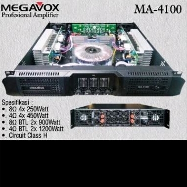 power amplifier megavox 4 channel ma 4100