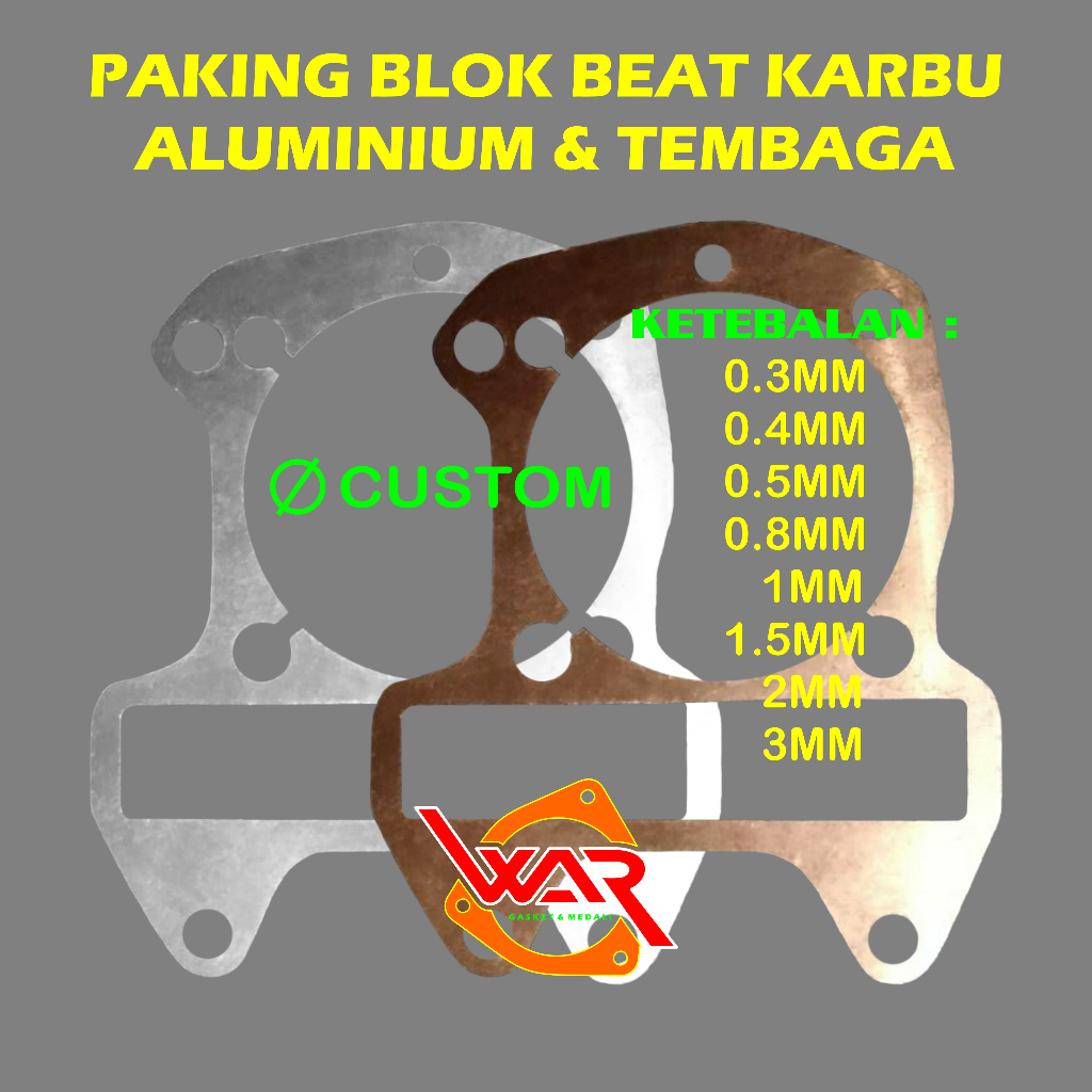 Paking BAWAH / Paking BLOK BEAT KARBU Tembaga Almunium For BEAT OLD / Perpak Gasket Packing HONDA 58