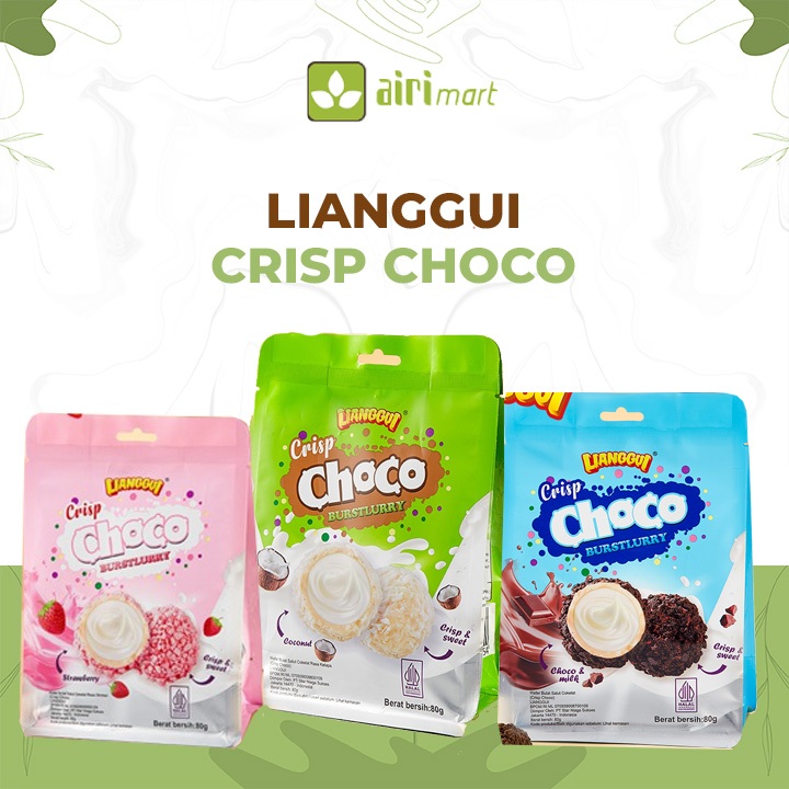 

Lianggui Crisp Choco Burstblurry snack bola krispi coklat 108gr