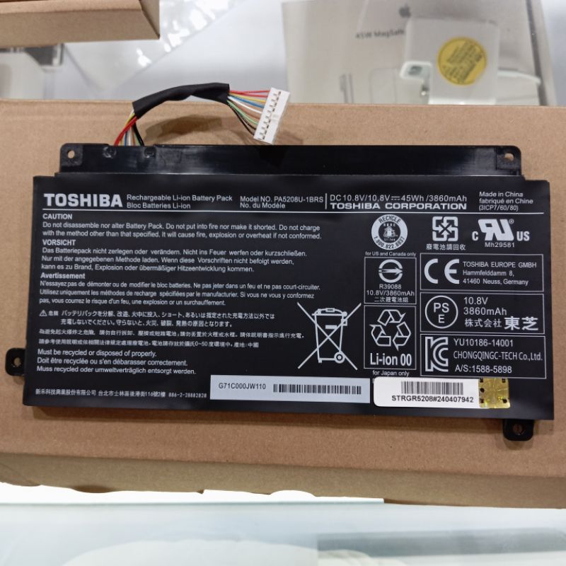 ORIGINAL Baterai toshiba  Satellite E45W P50W P55W L55W E45W-C4200X P55W-C5200X Chromebook CB30 CB35