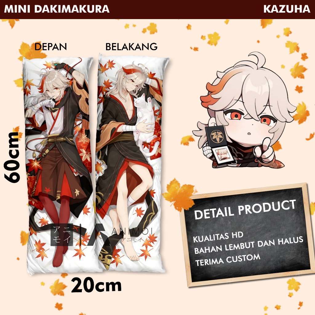 Mini Dakimakura Kaedehara Kazuha Genshin Impact 60cm