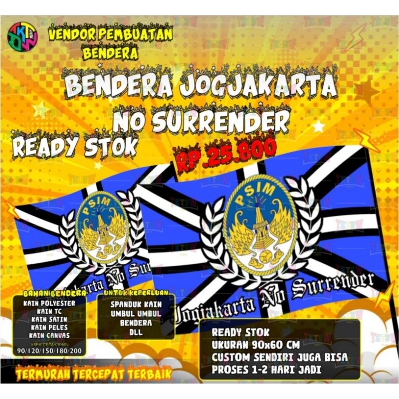 BENDERA PSIM JOGJAKARTA READY STOK DAN CUSTOM