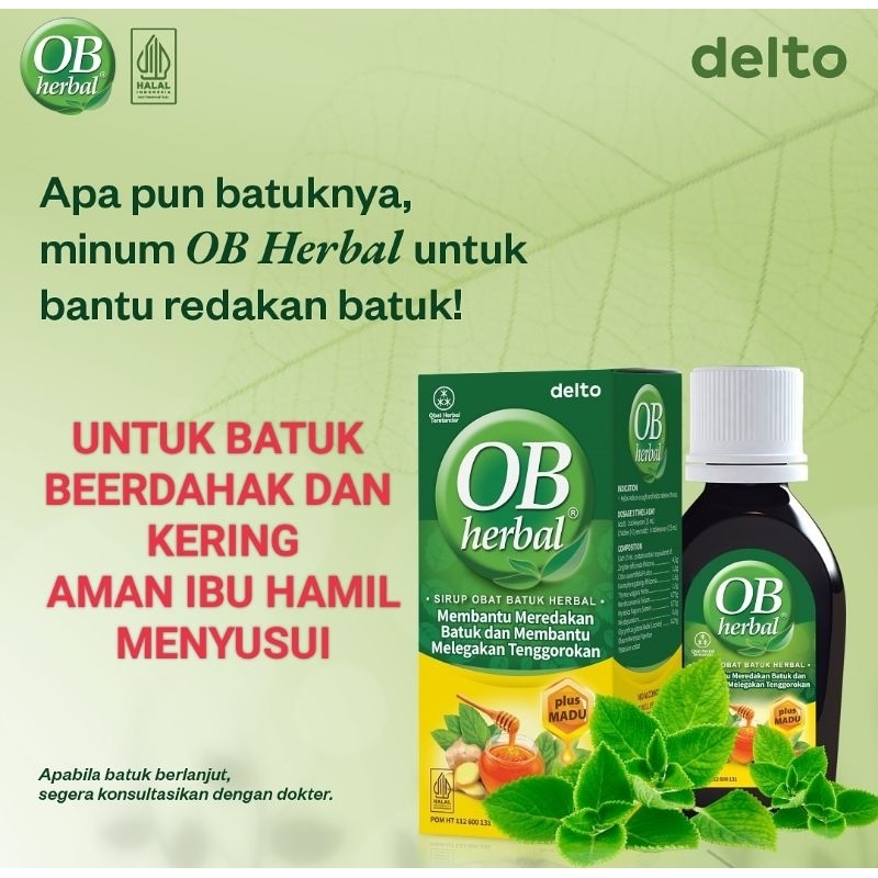 OB HERBAL Sirup Obat Batuk Berdahak dan Batuk Kering