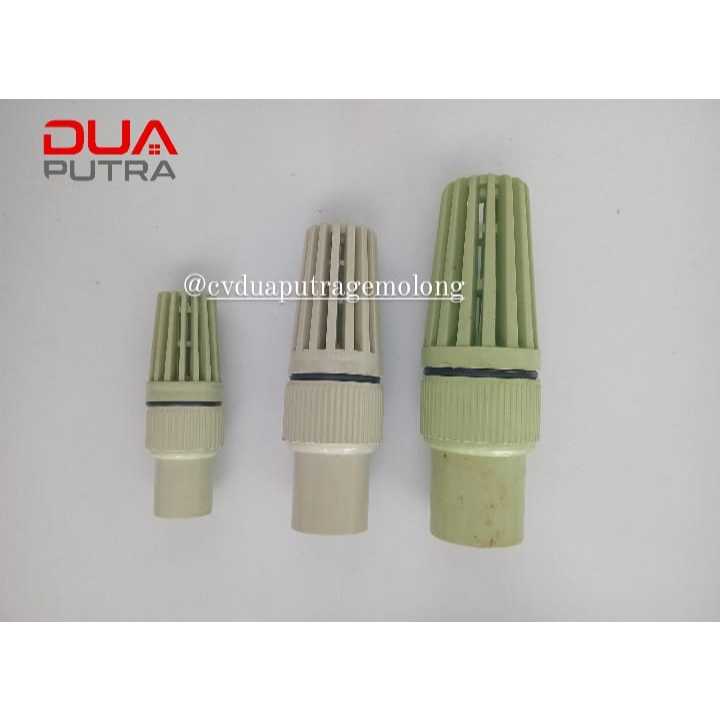 FOOT VALVE PVC HANJIN/ SARINGAN TUSEN PLASTIK/ SARINGAN FILTER PVC HANJIN 1'', 3/4'' & 1/2''
