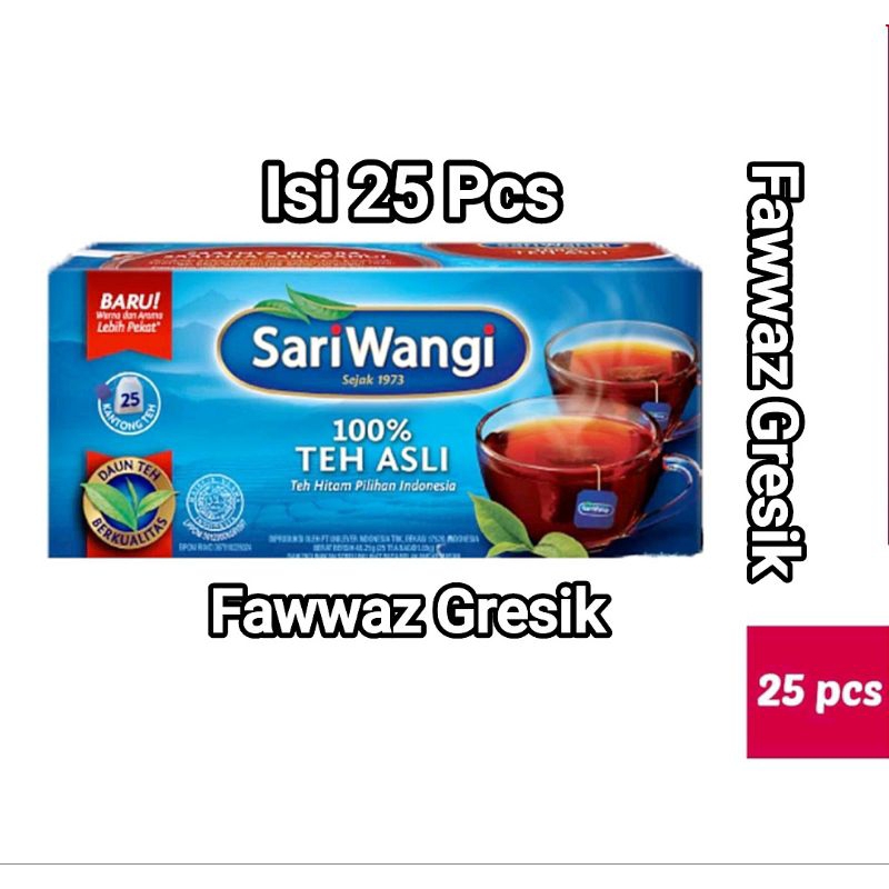 

Teh Celup Sariwangi isi 25 kantong teh hitam celup sari wangi
