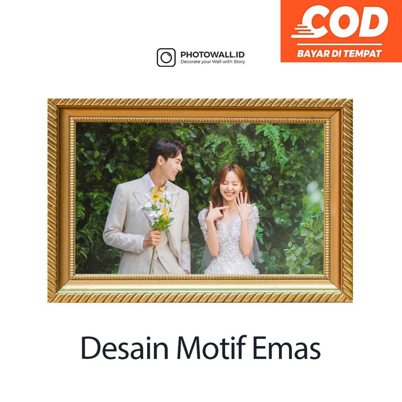 CETAK FOTO BESAR 20r 40x60 PLUS BINGKAI MDF WEDDING PREWEDDING