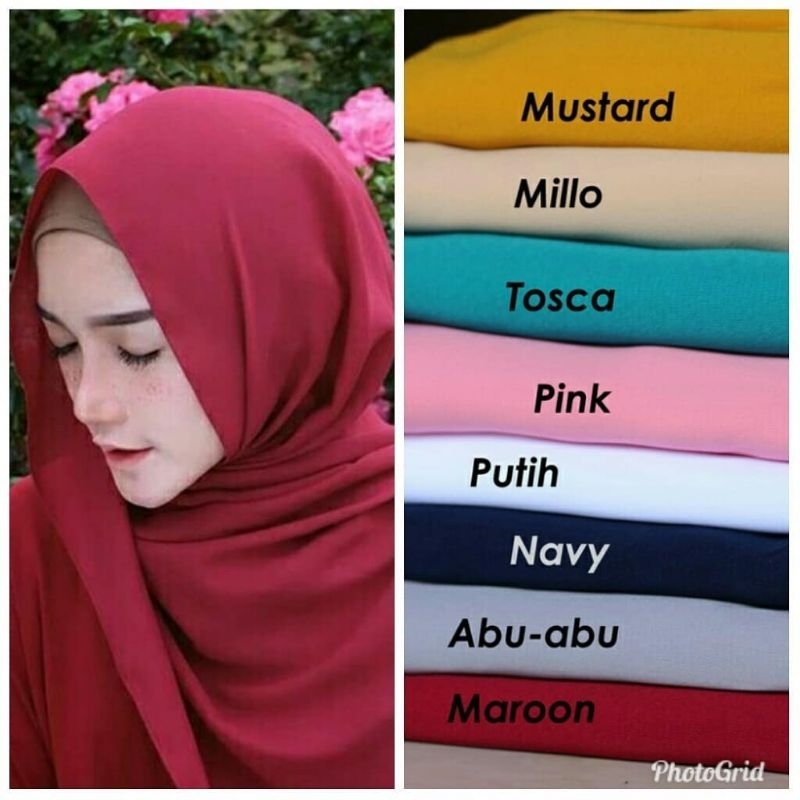 hijab syari segiempat ukuran 110 x 110 model syahrini bahan voal potongan laser cut