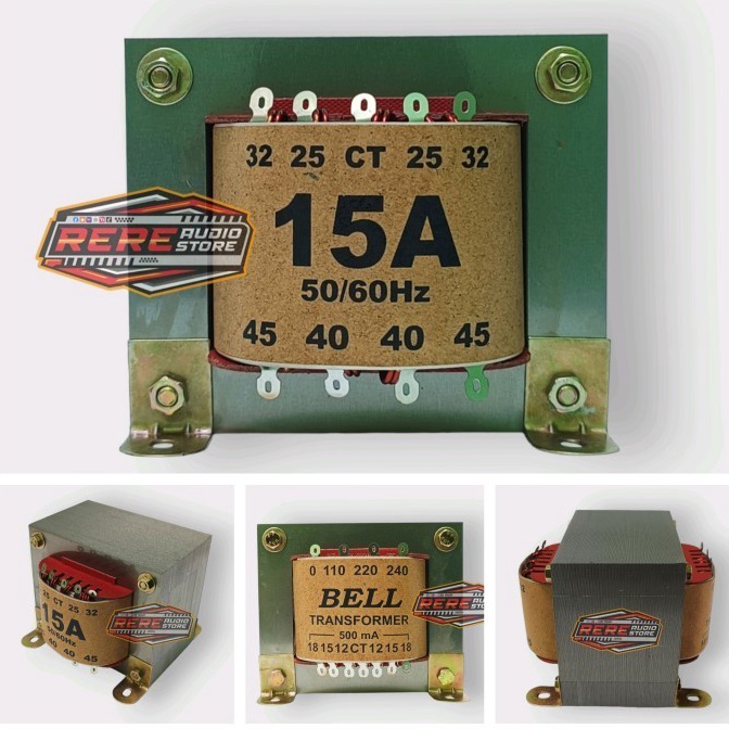 TRAFO15A BesarMerkBELLTransformerTravo15 Amper BigCT45VTembagaMurni n P8W2