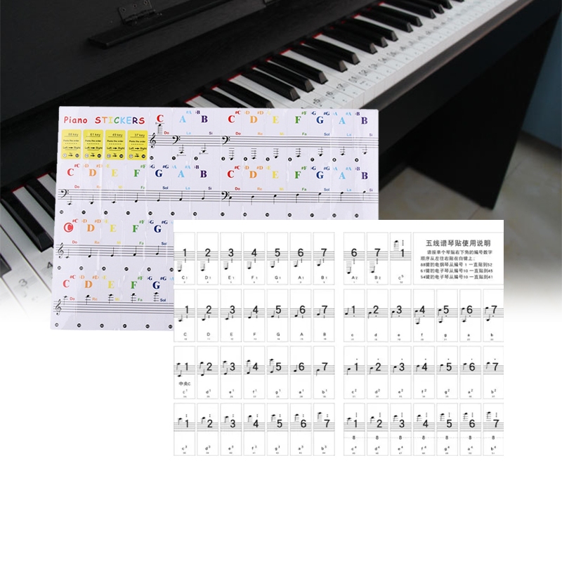 Promo Keyboard Piano/Sticker Piano Keyboard/Label Piano/Piano Key Sticker/Piano Keyboard Reuseable