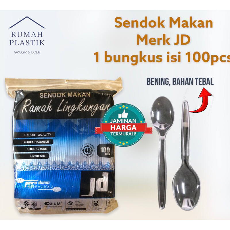 Sendok Makan plastik/Sendok makan bening/sendok makan tebal