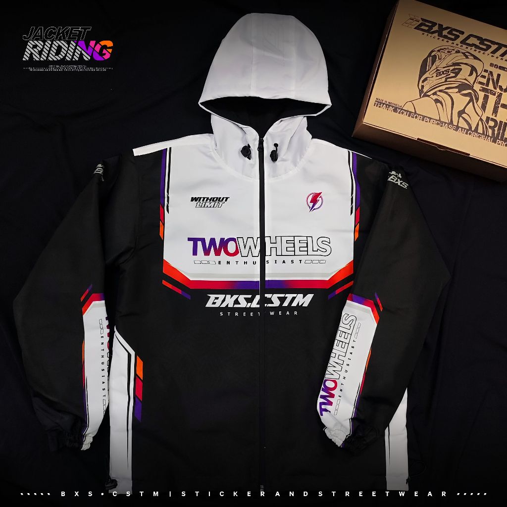 JAKET MOTOR TWOWHEELS V2 FULL PRINTING PARASUT TASLAN JACKET TOURING SUNMORI RIDING ORIGINAL BXS CUS
