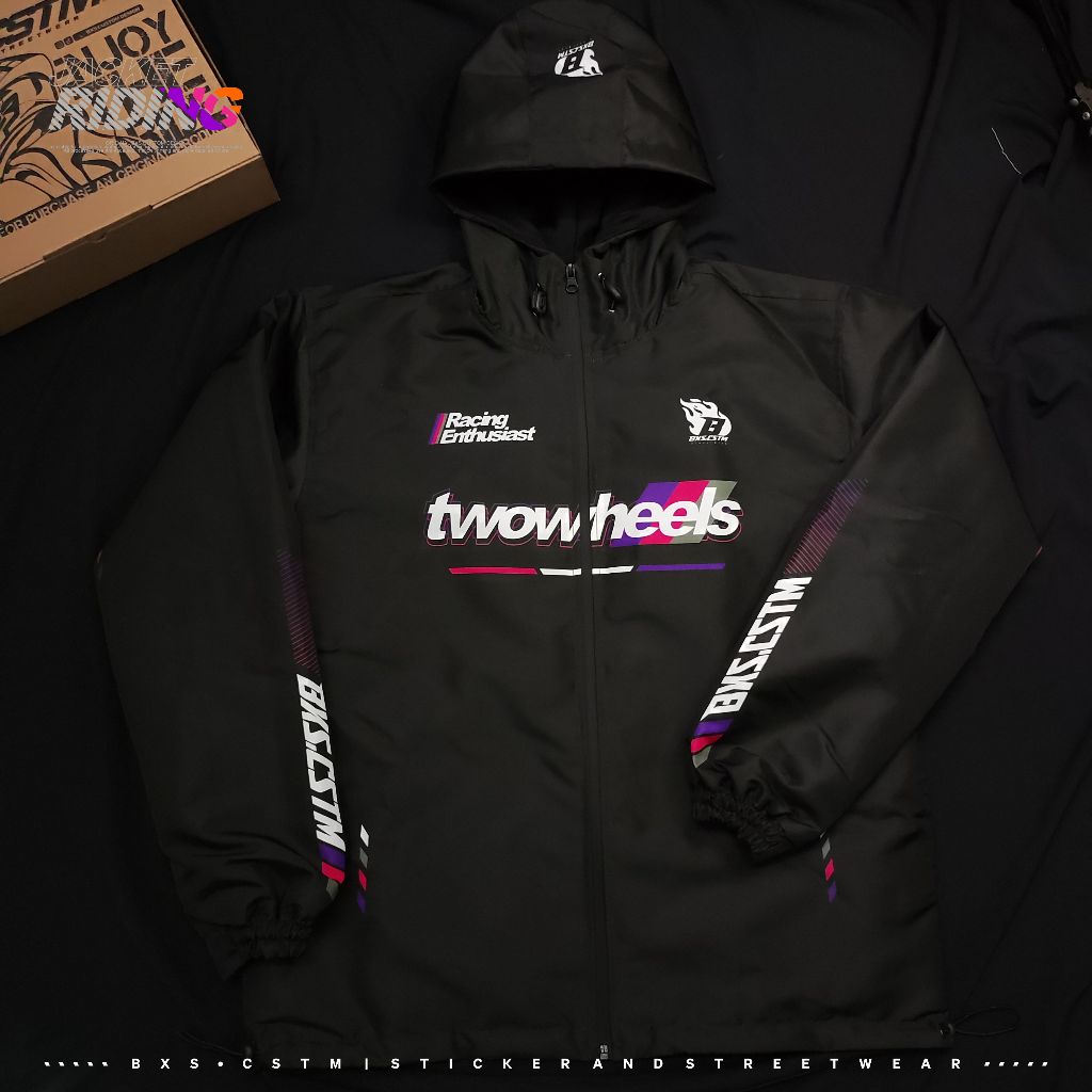 JAKET MOTOR TWOWHEELS V1 FULL PRINTING PARASUT TASLAN JACKET TOURING SUNMORI RIDING ORIGINAL BXS CUS