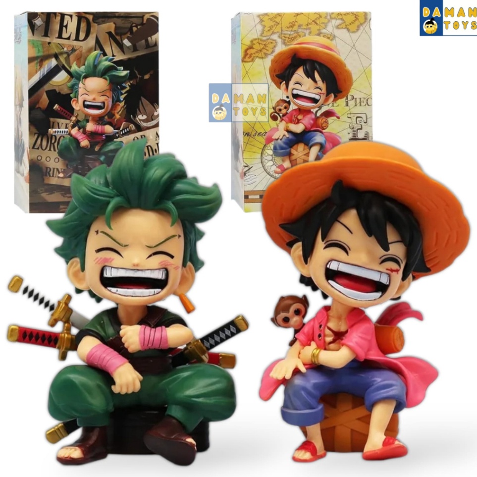 One Piece Action Figure Zoro Roronoa Resin Lufyy Koleksi Pajangan Anime KODE V2V1