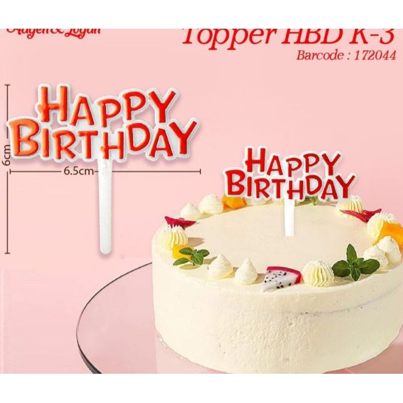 TOPPER HAPPY BIRTHDAY MERAH