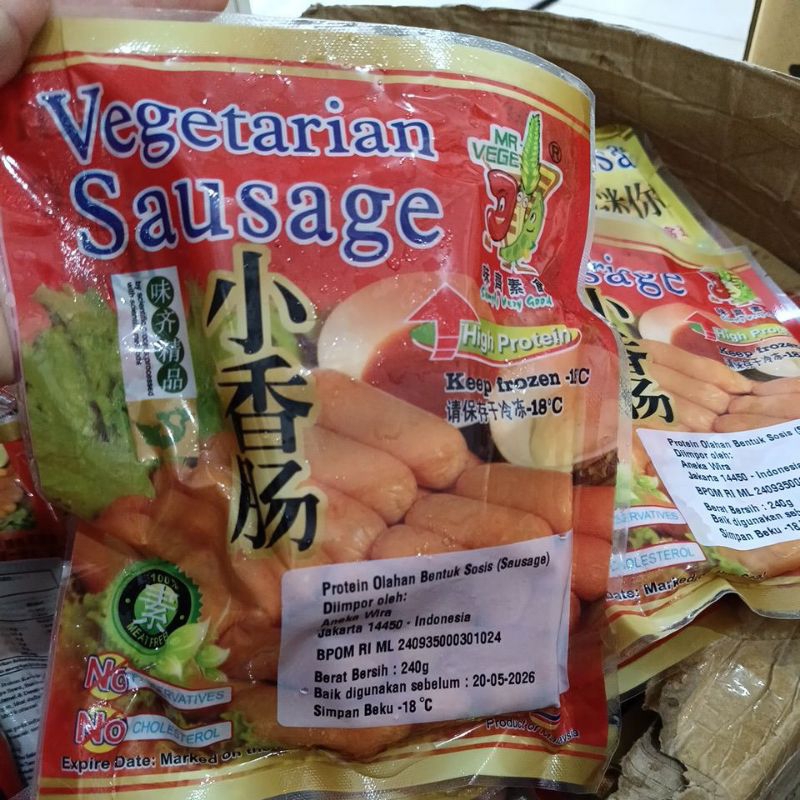 

Mr.Vege Sosis Vegetarian 240g