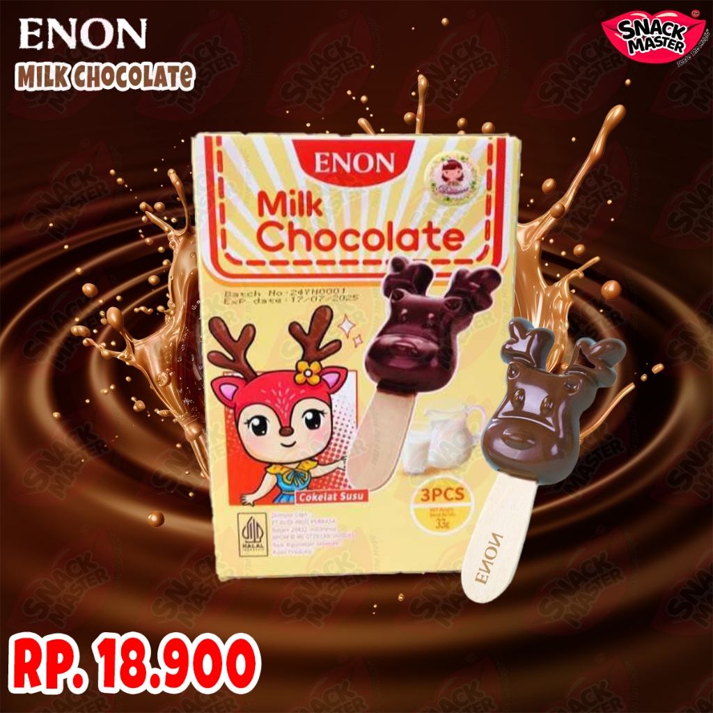 

Enon Karakter Animal Chocolate Stick 33g Matcha chocolate, milk chocolate, Dark Chocolate And Strawberry chocolate Camilan Manis