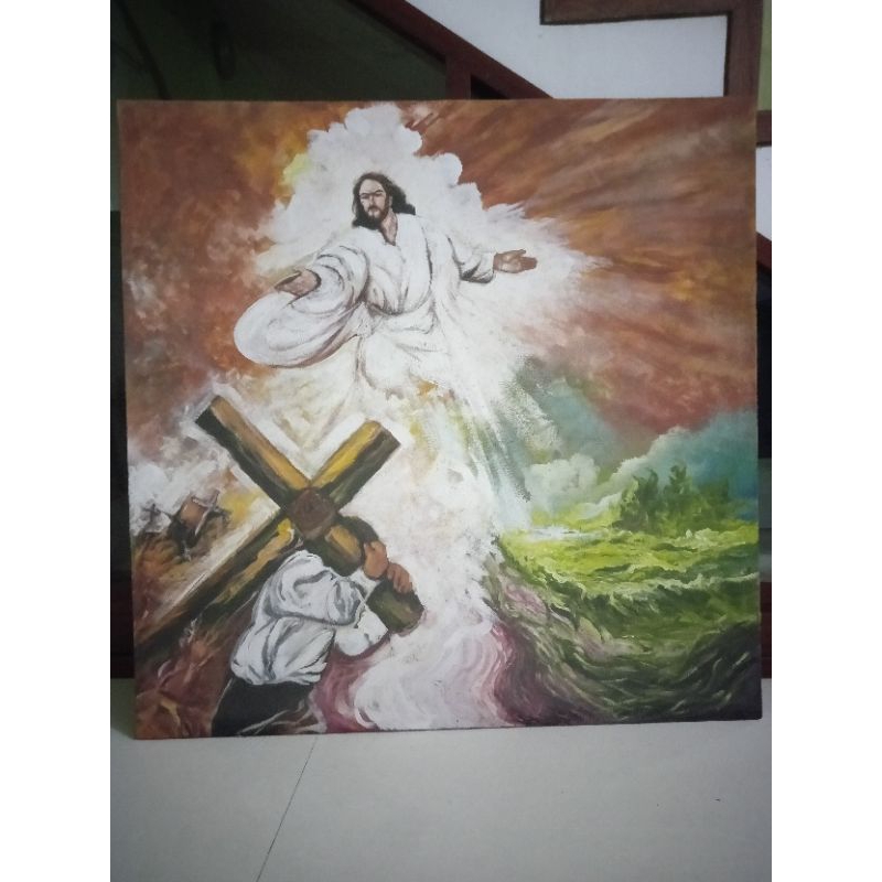 lukisan kanvas Tuhan Yesus