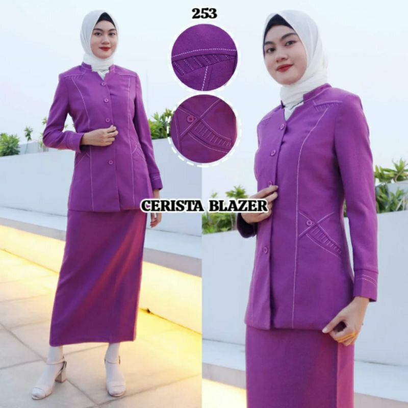 BLAZER  SERAGAM KERJA  GURU PNS  SETELAN ROK
