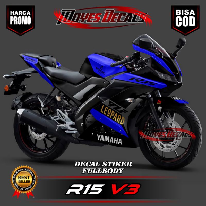 TAHAN LAMA...Decal R15 V3 Stiker FULL BODY //R15 V3 VARIASI LEOPARD