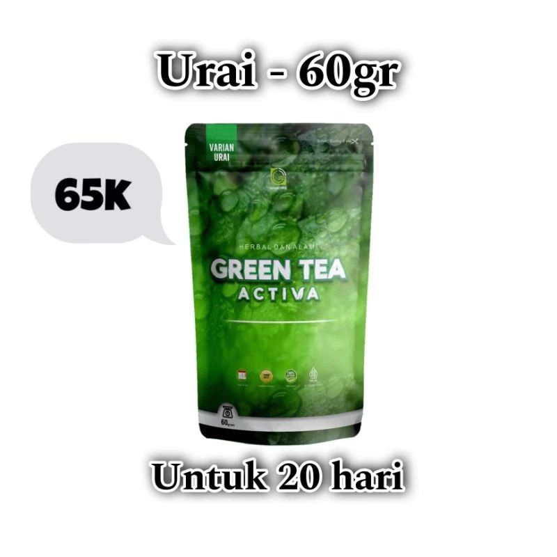 

TEH HERBAL PELANGSING || GREEN TEA ACTIVA 60gr
