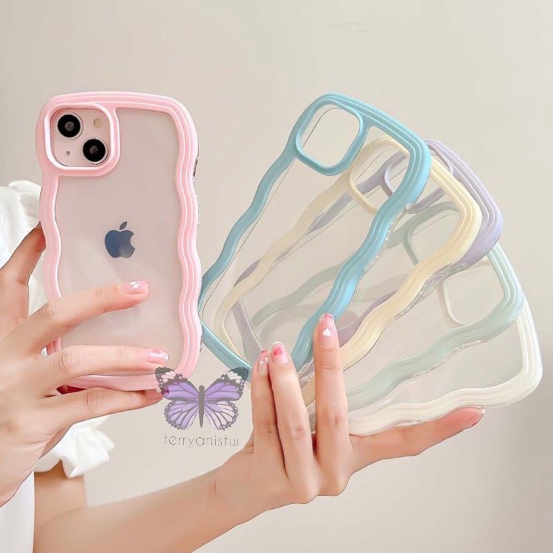 TERBAIK Curly Edge Case Softcase for Iphone 12 13 Pro Promax