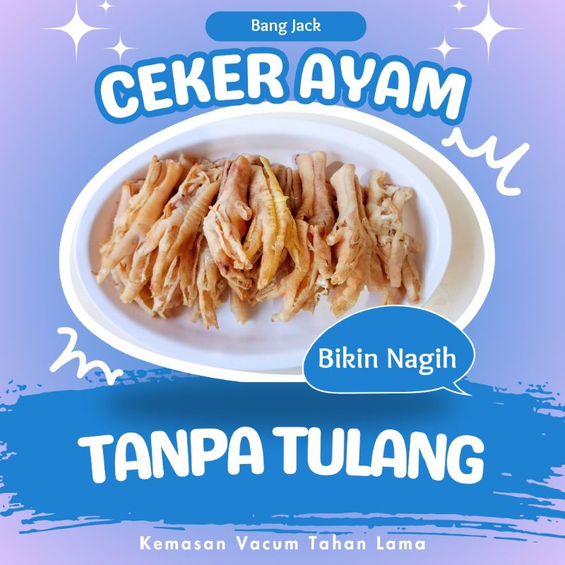 

Ceker Ayam Tanpa Tulang Kemasan Vacum 250gr