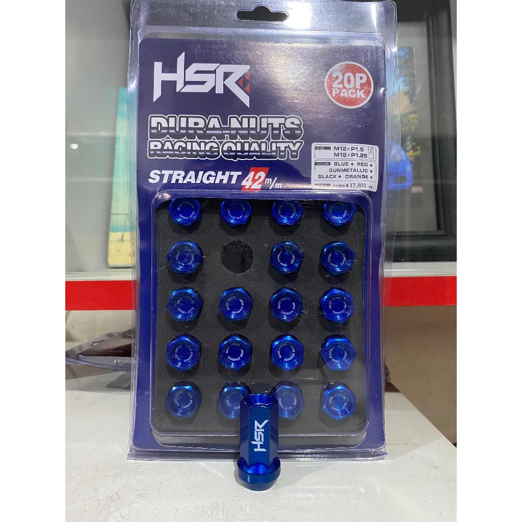Mur Roda / Baut Roda Mobil Variasi HSR Ukuran 1.5 Warna Blue
