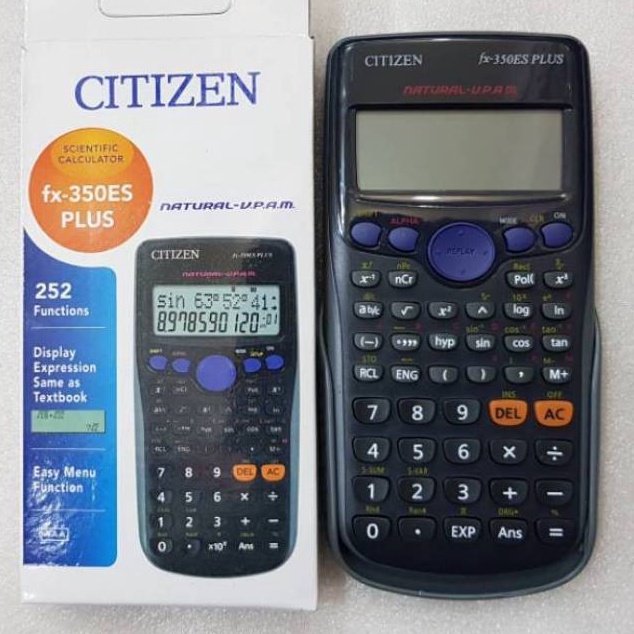 

KODE B65B Kalkulator Scientific Citizen FX35ES PLUS Komplit 252 functions murah