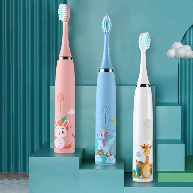Sikat Gigi Anak Elektrik Otomatis Timer Pembersih Gigi Electric Tooth Brush Kids + Refill Sikat