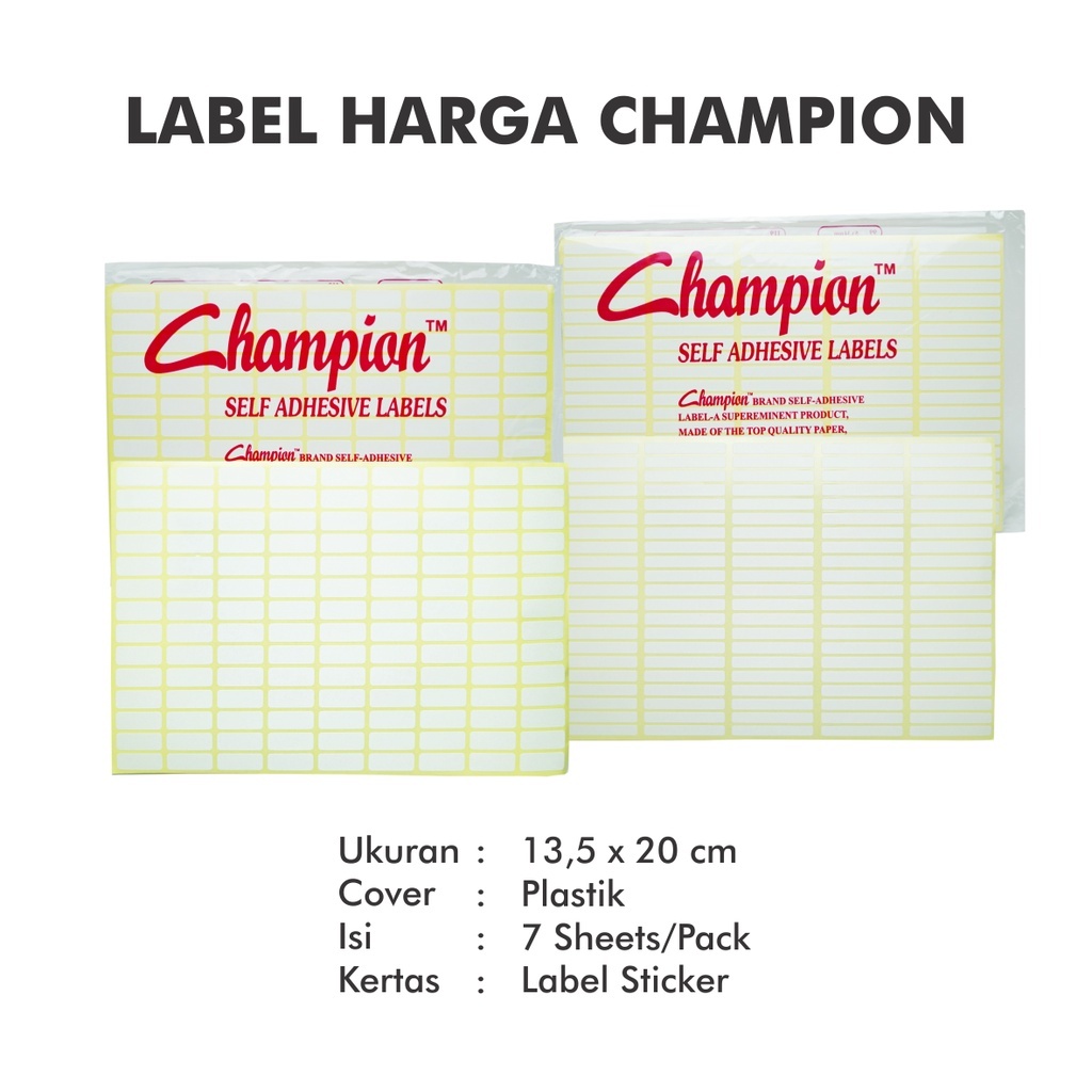 LABEL STIKER NO.99 CHAMPION | LABEL 99