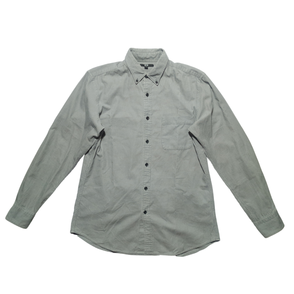 Pakaian Pria Kemeja Lengan Panjang Corduroy Uniqlo