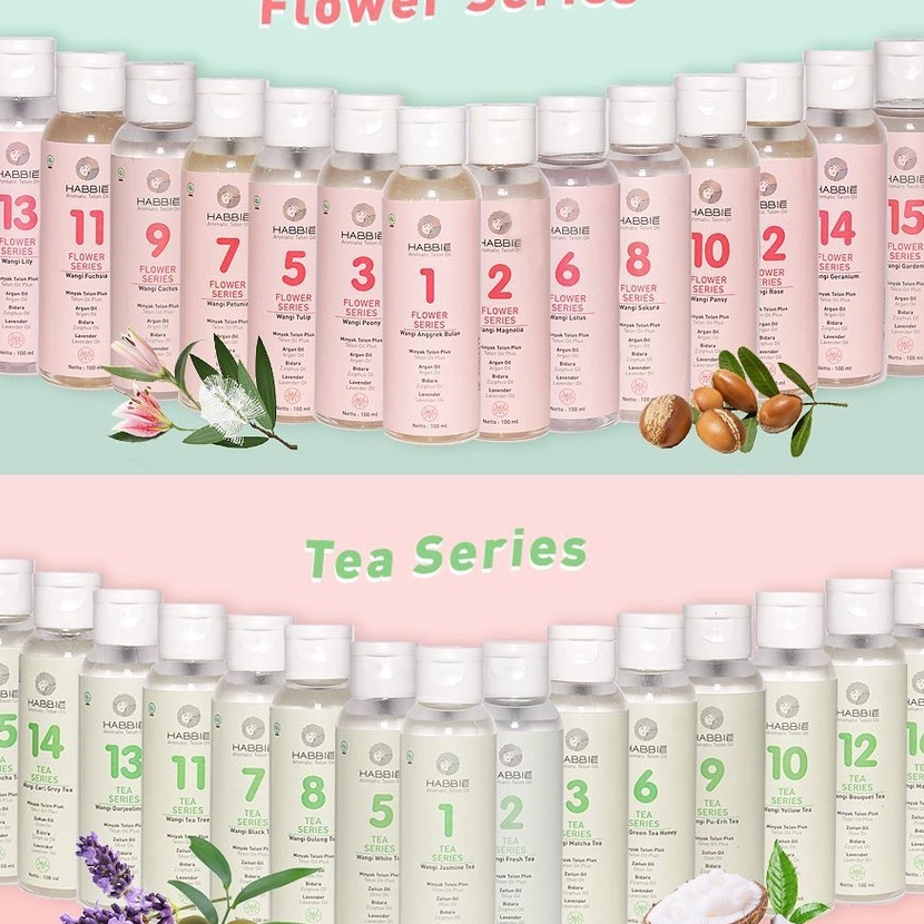 

Bonuskan Habbie Minyak Telon Aromatic Telon Oil Flower dan Tea Series 1ml