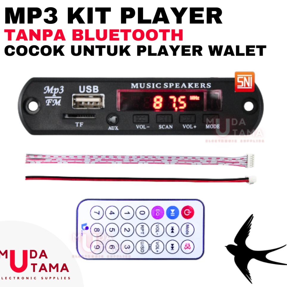 KODE W47E MP3 KIT PLAYER CONTINOUS NON STOP  MP3 KIT PLAYER TANPA BLUETOOTH NO BLUETOOTH  MP3 PLAYER
