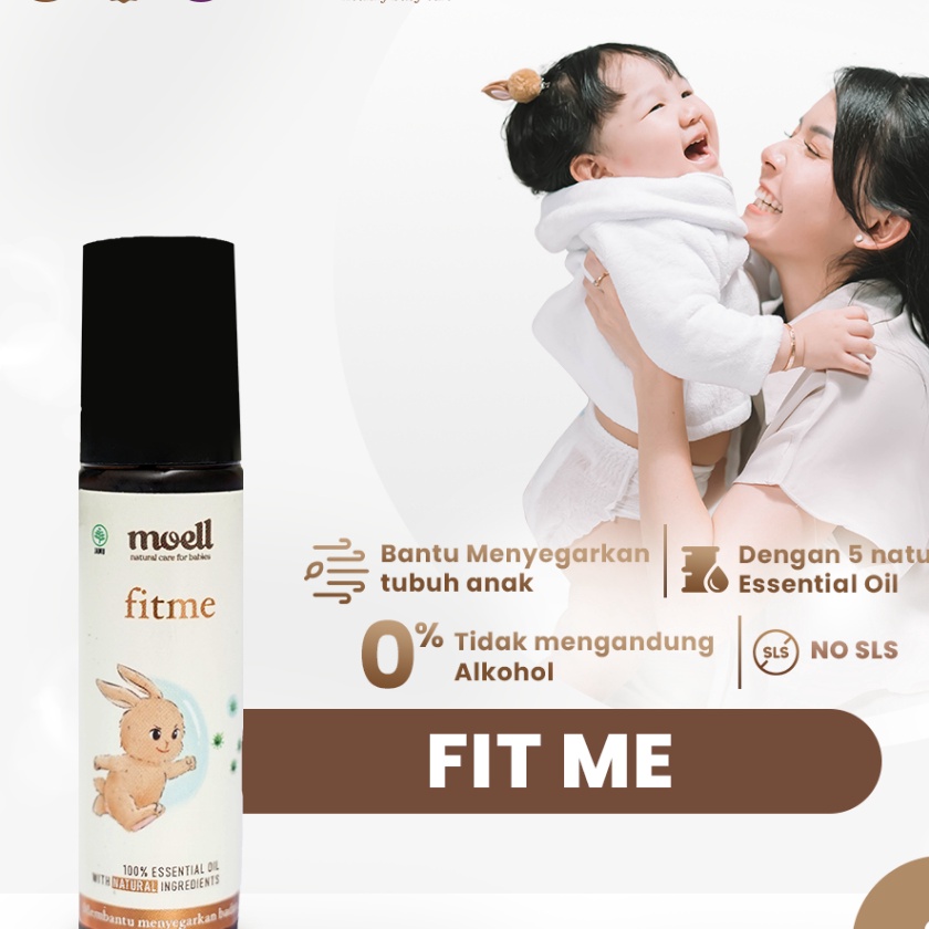 

Terbatas Moell Fitme Natural Essential Oil 8ml Bantu Menyegarkan Tubuh Anak BPOM