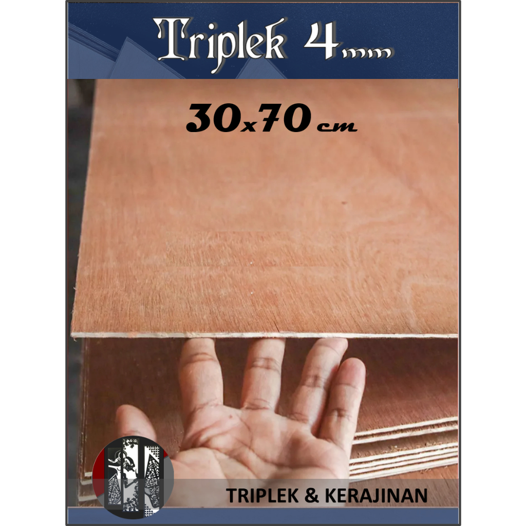 Triplek 4mm 30x70 cm (Plywood Multiplek 4 mm 30 x 70 | 70x30 | 70 x 30 cm)
