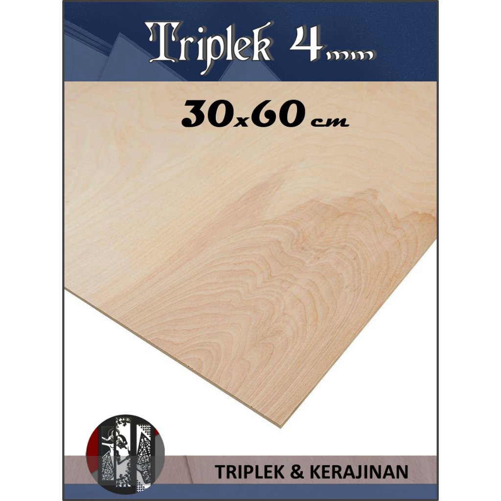 Triplek 4mm 30x60 cm (Plywood Multiplek 4 mm 30 x 60 | 60x30 | 60 x 30 cm)