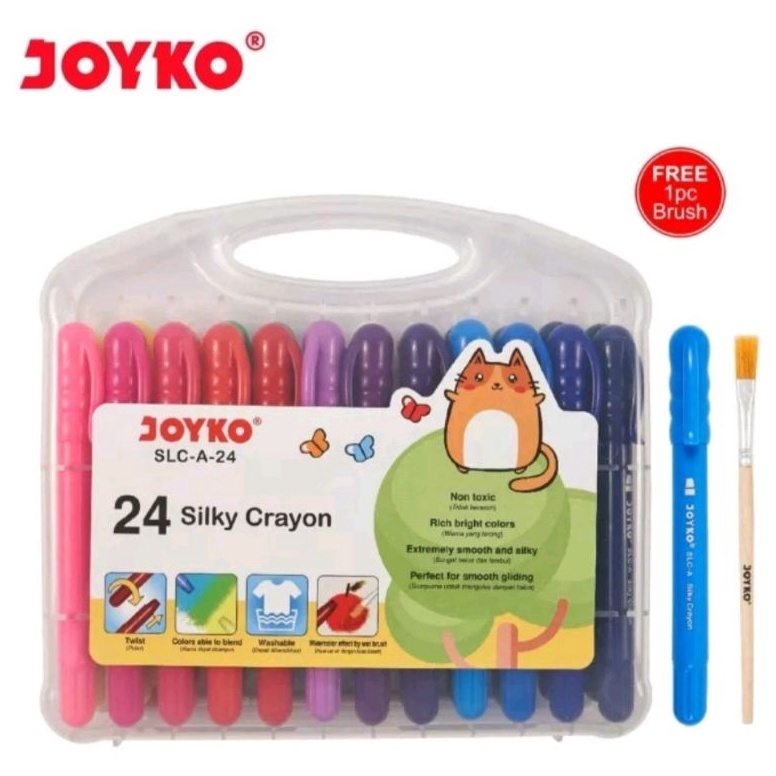 

KODE B3C SET KRAYON HALUS SILKY CRAYON JOYKO SLCA24 24 WARNA