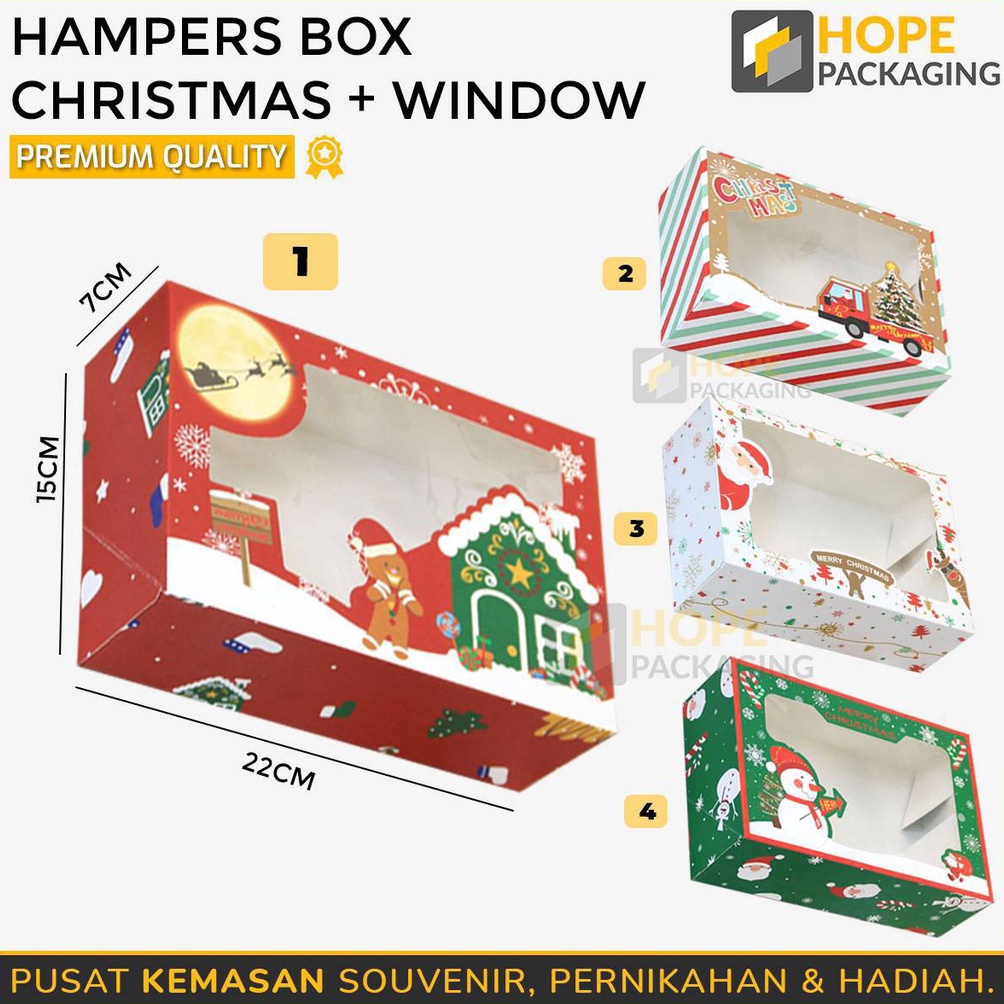 

PRAKTIS Box Hampers NatalMerry Christmas Window Kotak Box Cookies Gift Box Parsel Natal Kotak Kue Nastar Kotak Hadiah Souvenir Natal Box Mika Natal Box Christmas